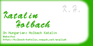 katalin holbach business card